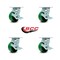 Service Caster Tool Box Caster Wheel Set 4'' Green Poly on Cast Iron Swivel Casters, 4PK TOOL-SCC-30CS420-PUB-GB-TLB-4 - alternate 4
